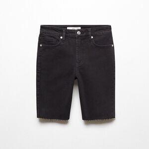 Mango Women’s Slim-Fit Denim Bermuda Shorts